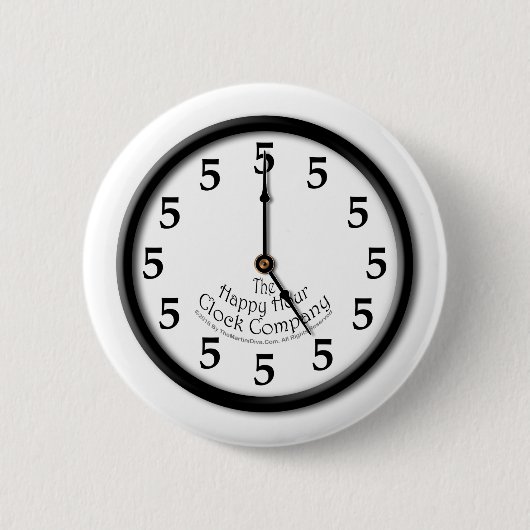 FÜNF O'CLOCK CLOCK BUTTON (Vorderseite)