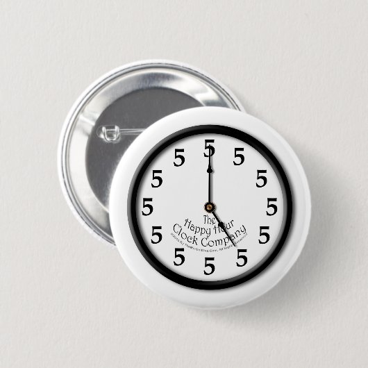 FÜNF O'CLOCK CLOCK BUTTON (Vorne & Hinten)