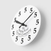 FÜNF O'CLOCK CLOCK RUNDE WANDUHR (Winkel)