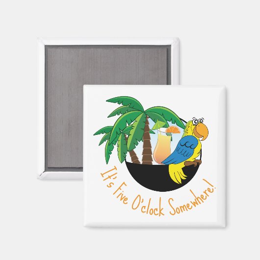 Fünf OClock Magnet (Vorderseite/Rückseite)