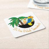 Fünf OClock Rechteckiger Pappuntersetzer (angewinkelt)