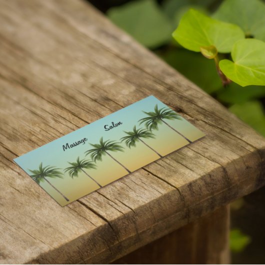 Fünf Palmen, das Strandleben anpassbar Magnetische Visitenkarte