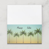 Fünf Palmen, das Strandleben anpassbar Treuekarte (Außenseite Aufgefaltet)