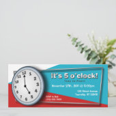 Fünf Party Einladungen (Stehend Vorderseite)