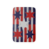 Fünf patriotische Sterne u. Streifen Badematte (Vorderseite Vertikal)