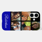Fünf Persönliche Fotos personalisieren mit Name bl Case-Mate iPhone Hülle (Rückseite (Horizontal))