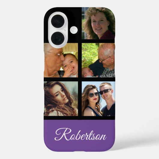 Fünf Persönliche Fotos personalisieren mit Name li Case-Mate iPhone Hülle (Rückseite)