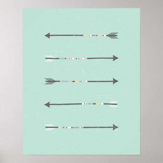 Fünf Pfeile Wall Art Poster (Vorne)