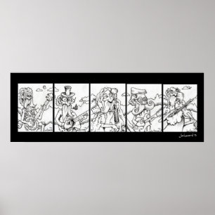 Fünf Pflücker Poster