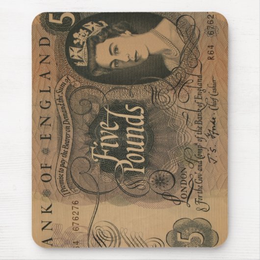 Fünf-Pfund-Note Sterling Mousepad (Vorne)