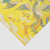 Fünf Phönixe aus dem Garten Chinesische Gelbe Blum Seidenpapier (Detail)