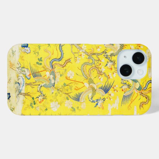 Fünf Phönixe in Gartenchinesischer Gelbblüte Case-Mate iPhone Hülle (Rückseite (Horizontal))