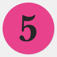 Fünf Planungen lassen sich mit 5 rosa schwarz