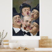 Fünf Raucher spielen Karten Poster (Küche)