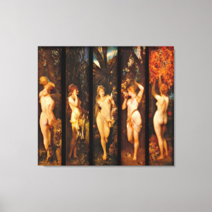 Fünf Richtungen 1872 Leinwanddruck