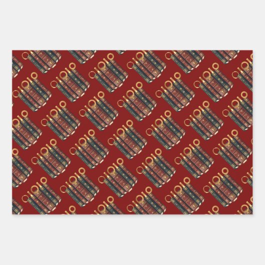 Fünf Ringe Das Cut-Out-Stift-Motiv des Pentateuch  Geschenkpapier Set (Vorderseite 2)