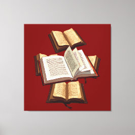 Fünf Ringe Das Cut-Out-Stift-Motiv des Pentateuch  Leinwanddruck