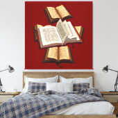 Fünf Ringe Das Cut-Out-Stift-Motiv des Pentateuch Leinwanddruck (Insitu (Schlafzimmer))