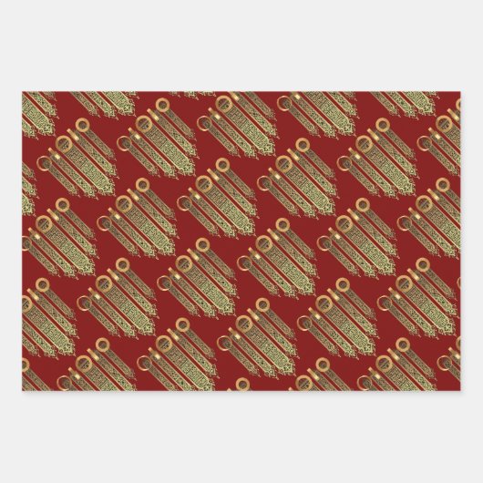 Fünf Ringe Der Pentateuch Cut-Out Stencil Motiv 2 Geschenkpapier Set (Vorderseite 2)