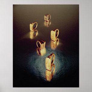 Fünf Ringe, vom Grab von Tutankhamun Poster