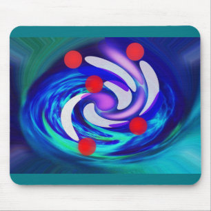 Fünf rote Sterne Mousepad