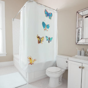 Fünf Schmetterlinge, Redon Duschvorhang