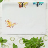 Fünf Schmetterlinge, Redon Geschirrtuch (Gefaltet)