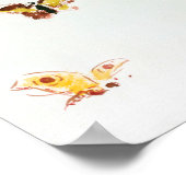 Fünf Schmetterlinge, Redon Poster (Ecke)