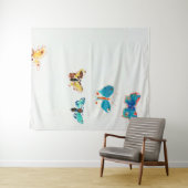 Fünf Schmetterlinge, Redon Wandteppich (Beispiel (Horizontal))