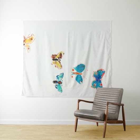 Fünf Schmetterlinge, Redon Wandteppich (Beispiel (Horizontal))