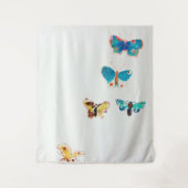 Fünf Schmetterlinge, Redon Wandteppich (Vorderseite)