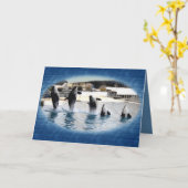 Fünf! Schwertwale bei Marineland (Frankreich) Karte (Gelbe Blume)