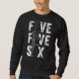 Fünf Sechs für Männer - Gun Ammo Bereich 556 mm Dr Sweatshirt