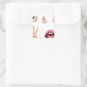 Fünf Sensorteile Quadratischer Aufkleber (Tasche)