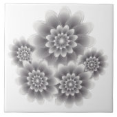 Fünf silberne Blume Fliese (Vorderseite)