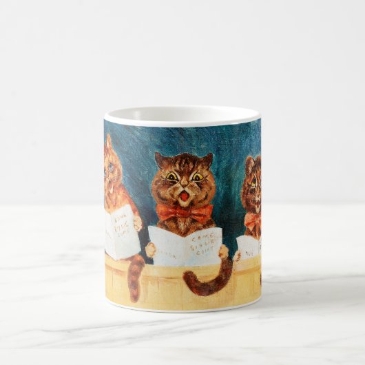 Fünf singende Katzen, Louis Wain Kaffeetasse (Mittel)