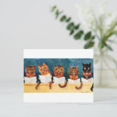 Fünf singende Katzen, Louis Wain Postkarte (Stehend Vorderseite)