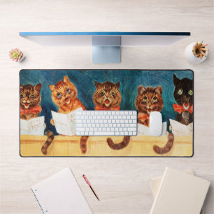 Fünf singende Katzen, Louis Wain Schreibtischunterlage