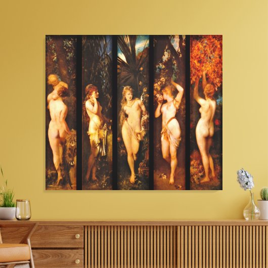 Fünf Sinne 1872 Leinwanddruck (Insitu (Wohnzimmer))