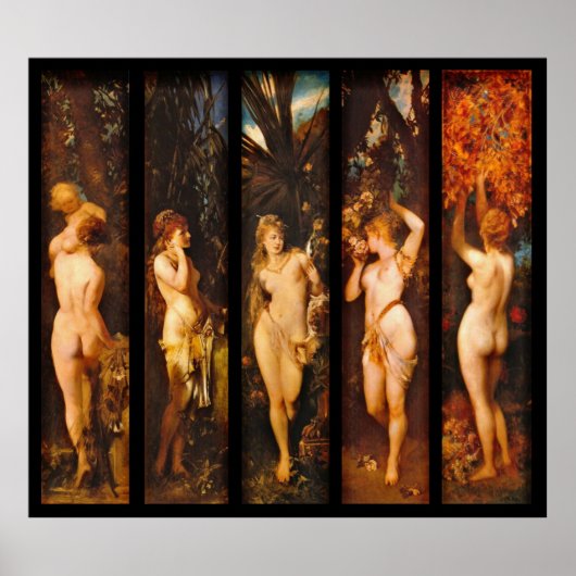 Fünf Sinne 1872 Poster (Vorne)