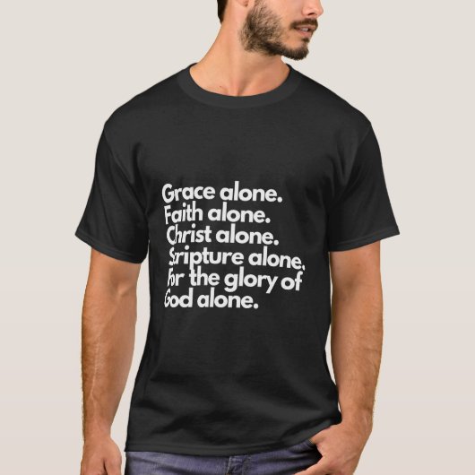 Fünf Solas auf der Vorderseite T-Shirt (Vorderseite)
