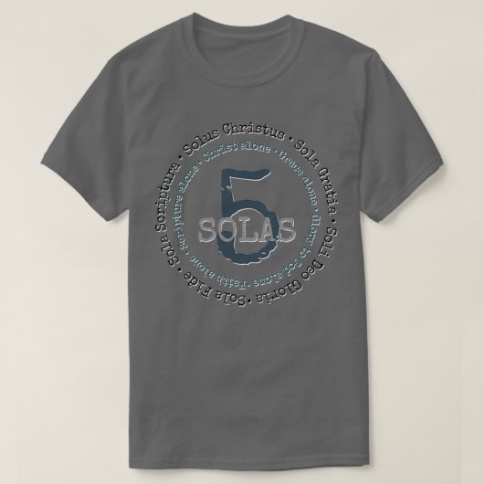 Fünf Solas der Reformation T-Shirt (Design vorne)