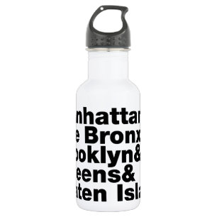 Fünf Stadtbezirke ~ New York City Trinkflasche