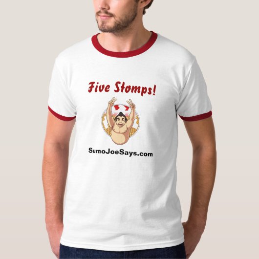 "Fünf stampft!" Wecker T von SumoJoeSays.com T-Shirt (Vorderseite)