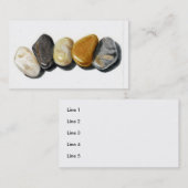 FÜNF STEINE: KIESEL: VISITENKARTE (Vorne/Hinten)