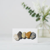 FÜNF STEINE: KIESEL: VISITENKARTE (Stehend Vorderseite)