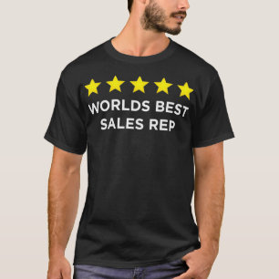 Fünf-Sterne-Best Sales Rep Bewertung von Word-Desi T-Shirt