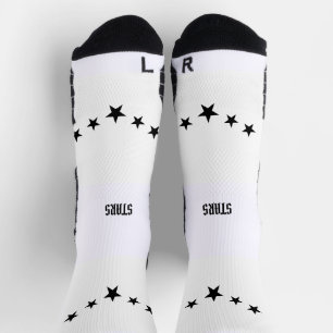 Fünf Sterne Bild Sterne Text Gedruckt Stylisch Sup Socken
