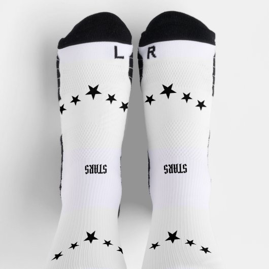 Fünf Sterne Bildstars Text gedruckt Stilvoll Super Socken (Oben)