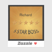 Fünf-Sterne-Boss Gold Aufkleber (Blatt)